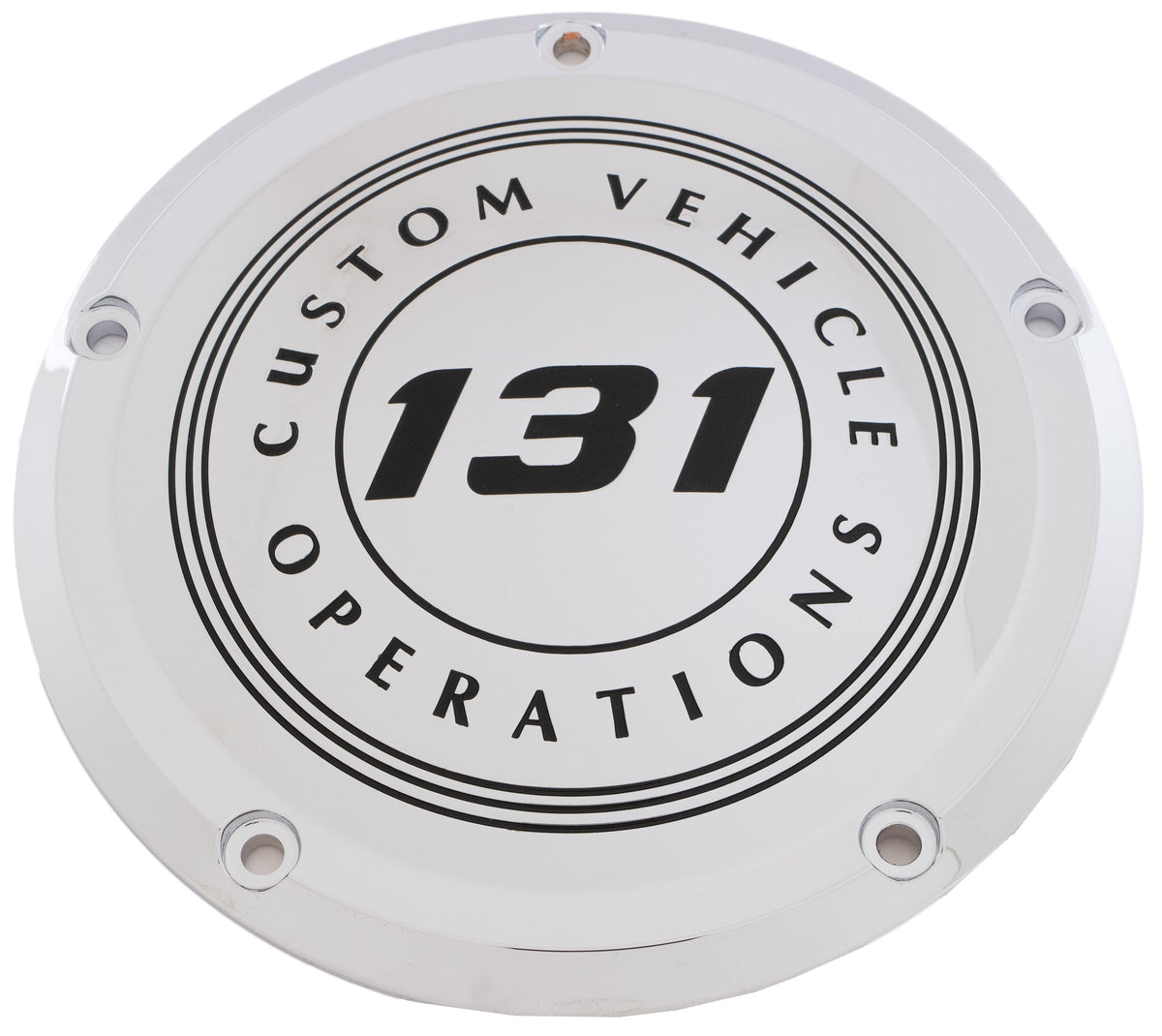 Custom Engraving 7   M8 Flt/Flh Derby Cover 131 Cvo Chrome