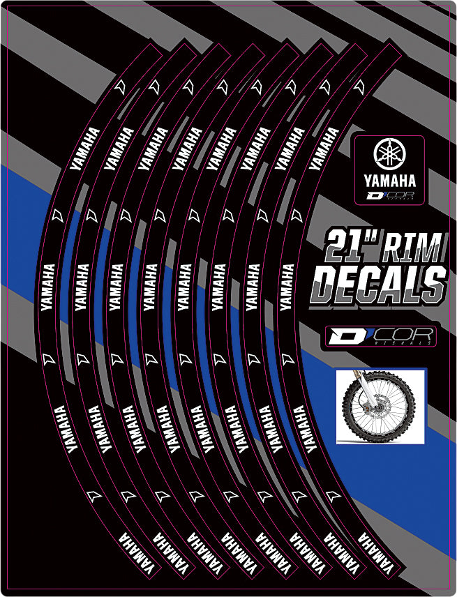 D-Cor Rim Decals 21" Yamaha Logo Front