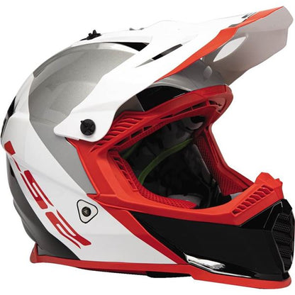 LS2 Gate Launch Youth Helmet Small White Red Black OffRoad MX ATV Moto YOUTH SMALL