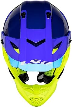 LS2 GATE LAUNCH MX HELMET - GLOSS BLUE/HI-VIZ - MOTOCROSS/OFFROAD LARGE