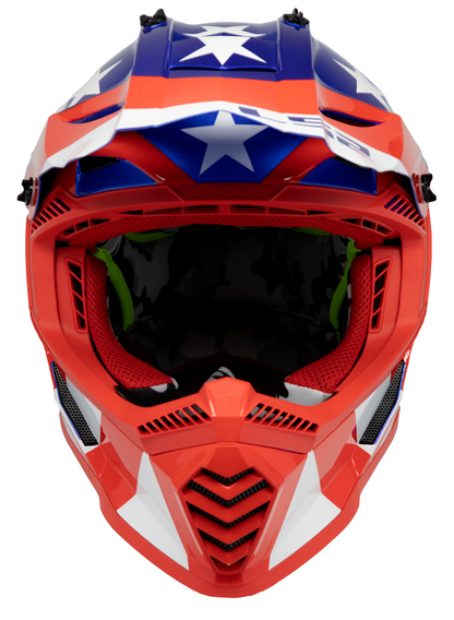 LS2 Gate Stripes MX Offroad Helmet Gloss Red/White/Blue 3XL