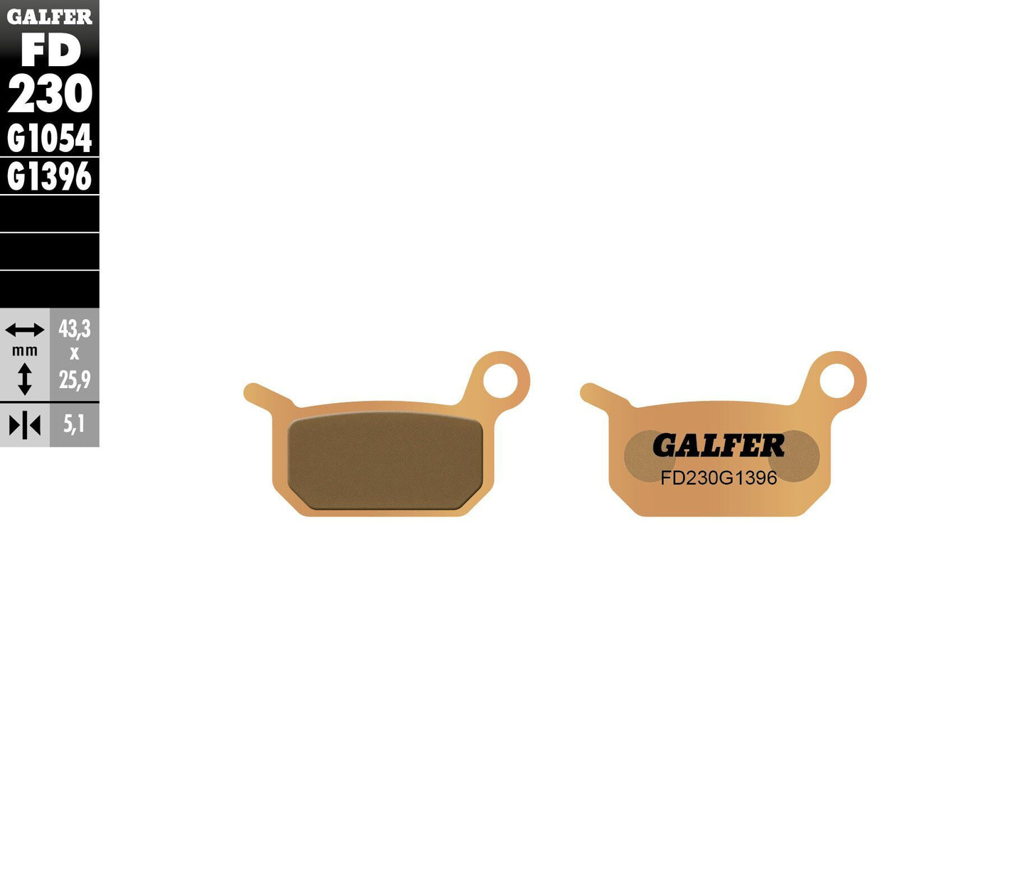 Galfer Brake Pads Sintered Fd230G1396