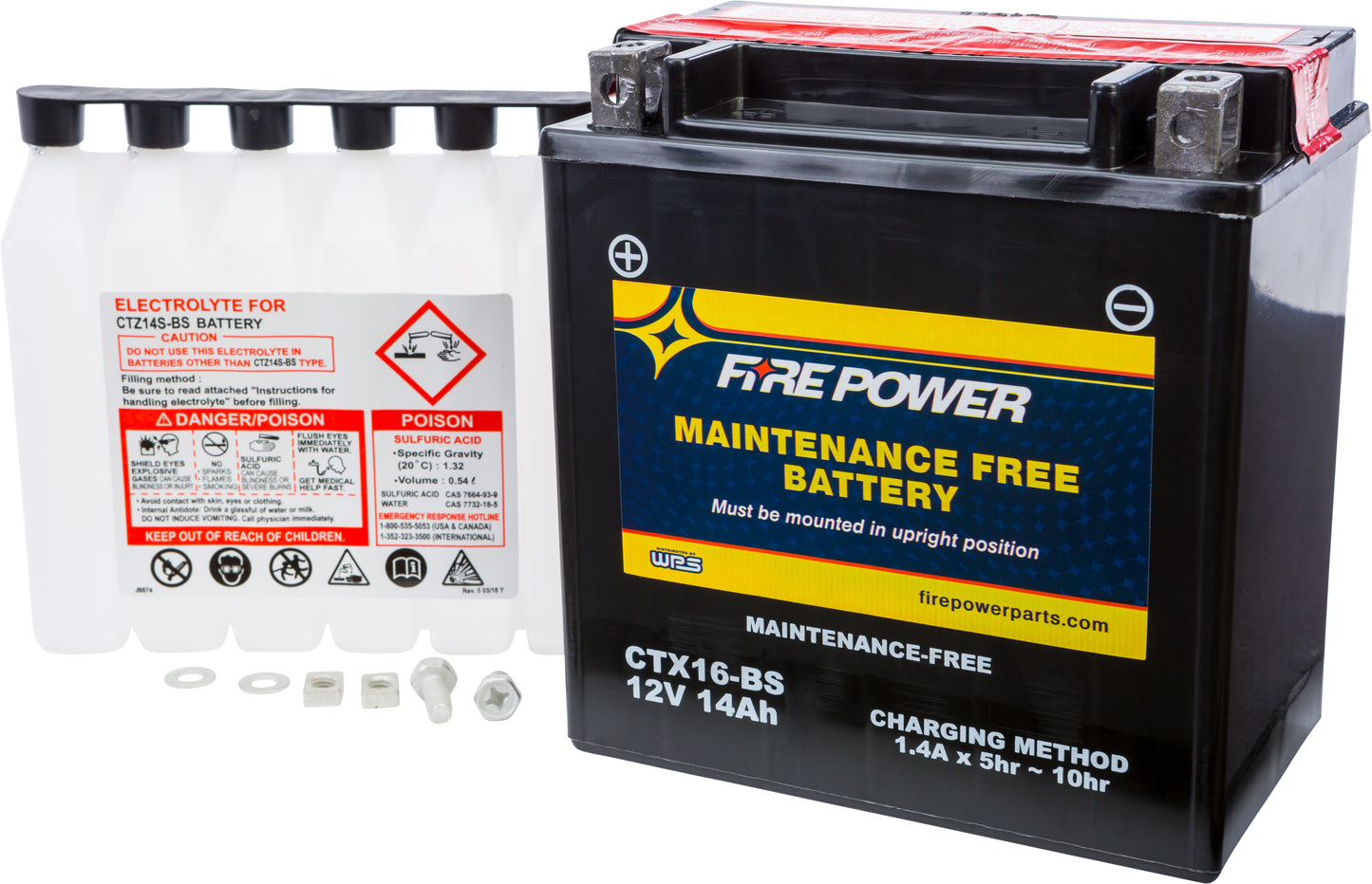 Fire Power Battery Ctx16-Bs Maintenance Free