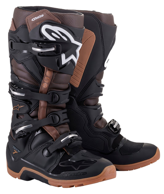 Alpinestars Tech 7 Enduro Boots Black/Dark Brown Sz 09