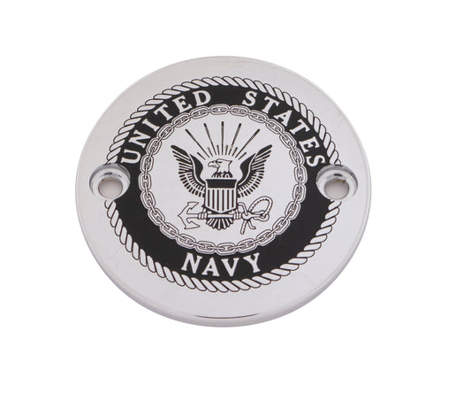 Custom Engraving M8 Timer Cover Navy Chrome