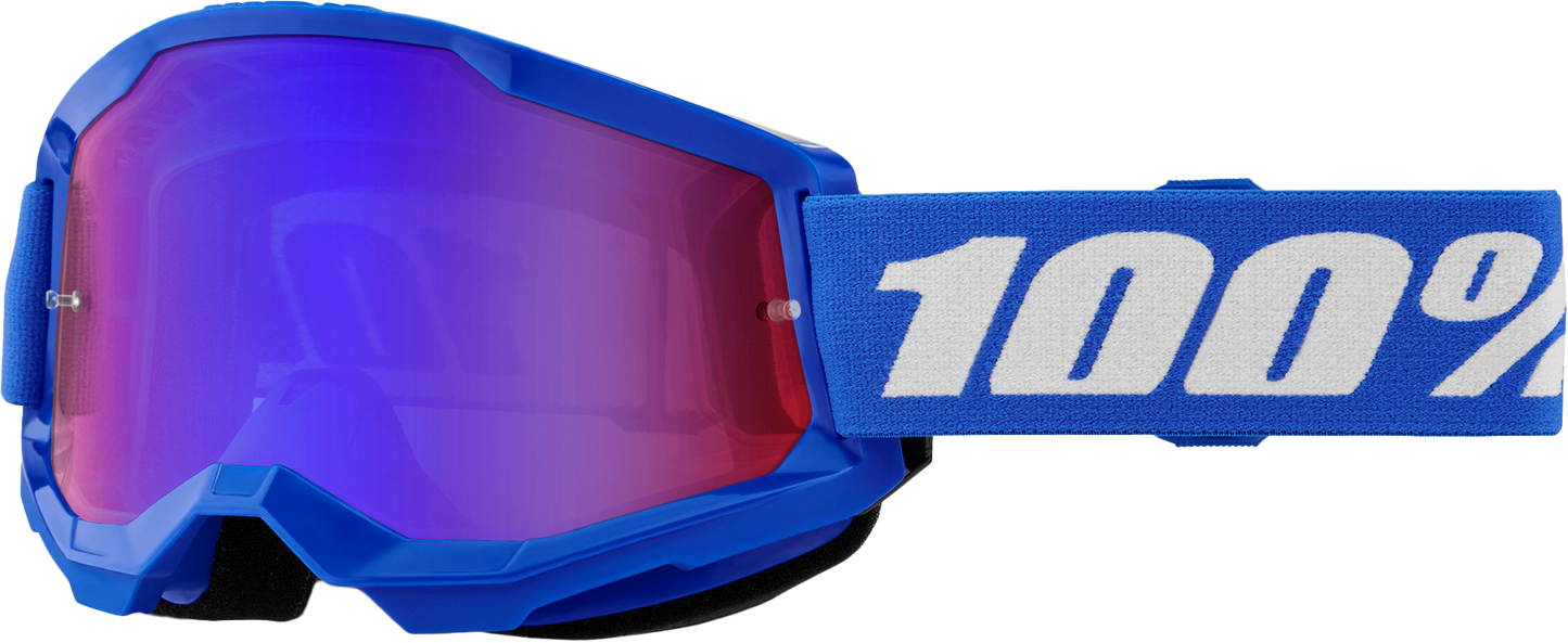 100-Percent Strata 2 Goggle Blue Mirror Red/Blue Lens