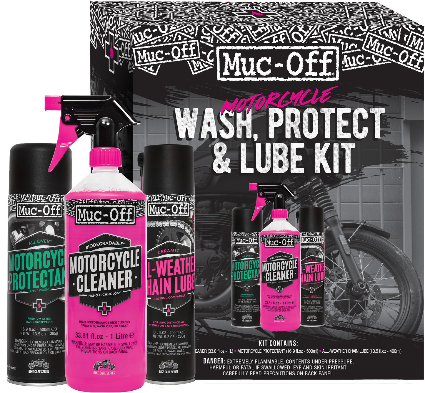 Muc-Off Wash  Protect & Lube Kit