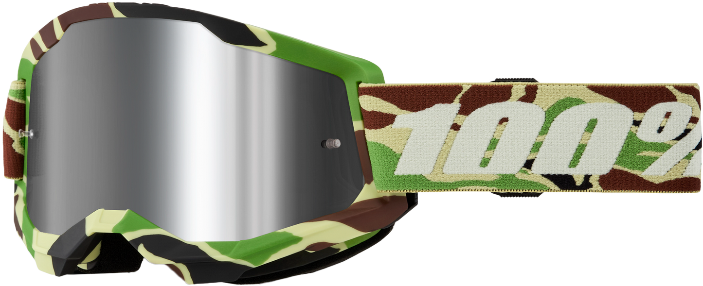 100-Percent Strata 2 Goggle War Camo Mirror Silver Lens