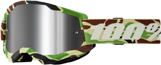 100-Percent Strata 2 Goggle War Camo Mirror Silver Lens