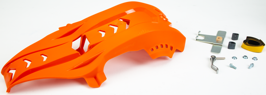 Polisport Fortress Skid Plate With Link Protector Orange Ktm