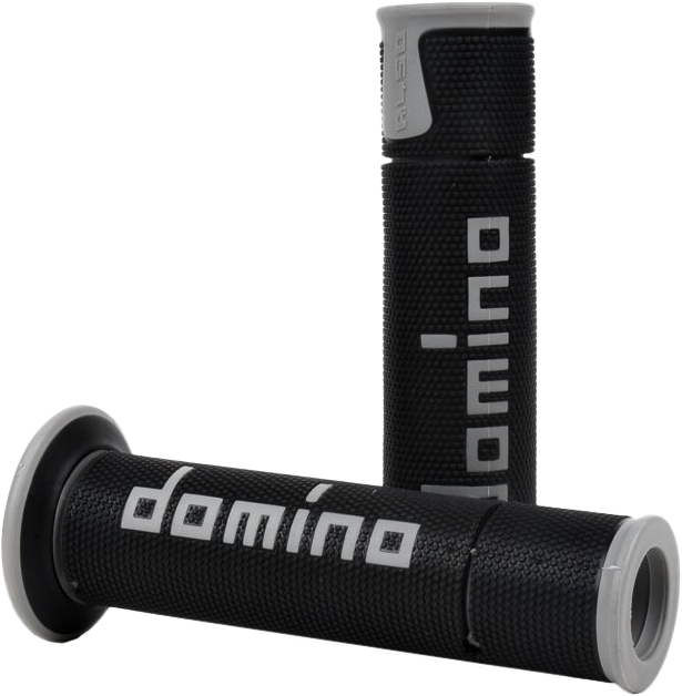 Domino Racing A450 ROAD RACING GRIPS BLACK/GRAY PAIR