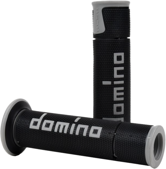 Domino Racing A450 ROAD RACING GRIPS BLACK/GRAY PAIR