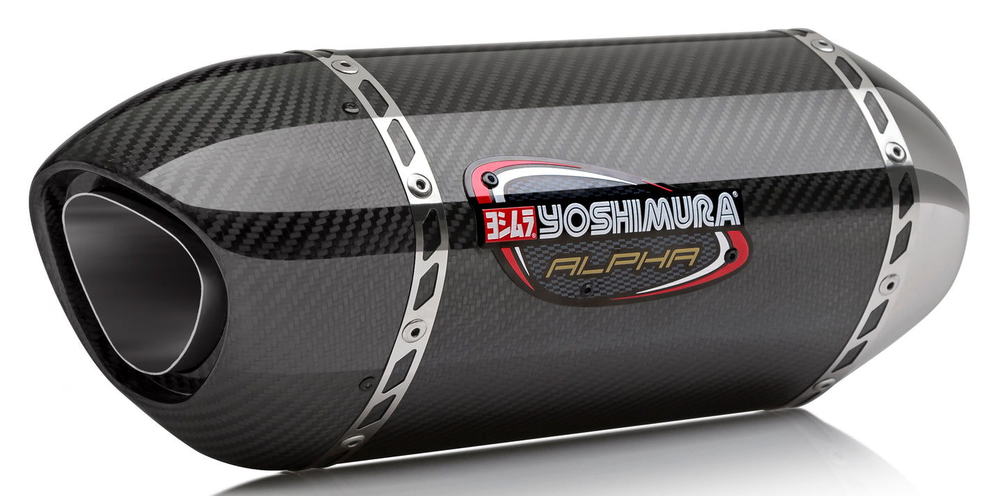 Yoshimura Exhaust Signature Alpha Slip-On Ss-Cf-Cf • #960-1454