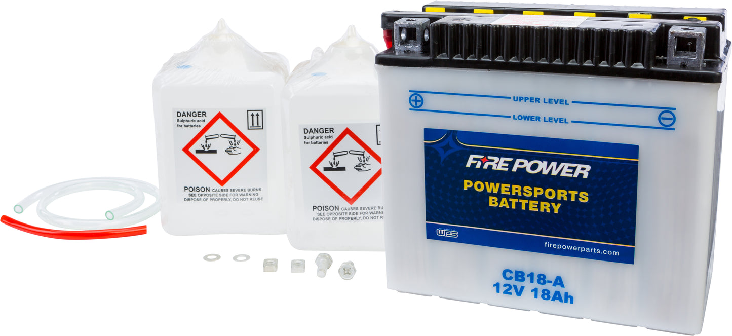 Fire Power Battery W/Acid Cb18-A 12V Heavy Duty