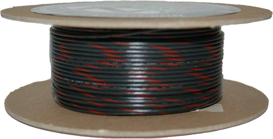 Namz Custom Cycle 100' Spool 20-Gauge Wire (Black/Red Stripe)