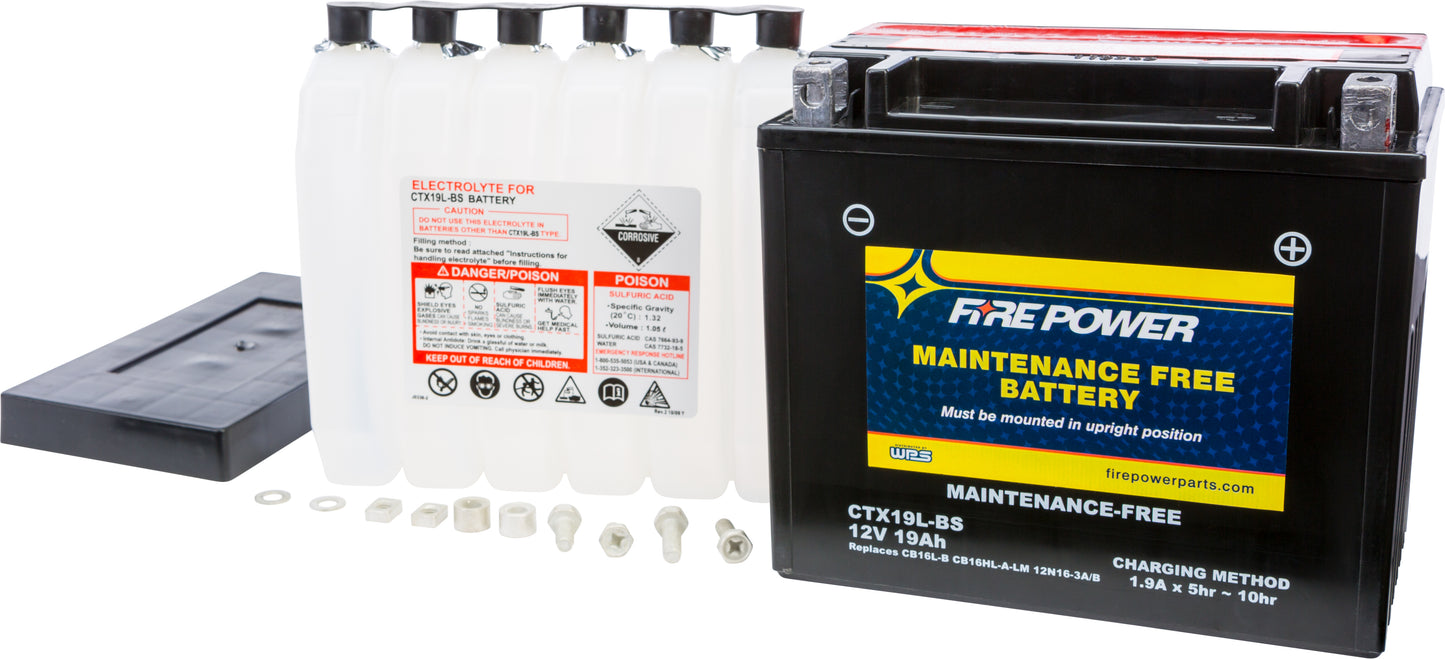 Fire Power Battery Ctx19L-Bs Maintenance Free