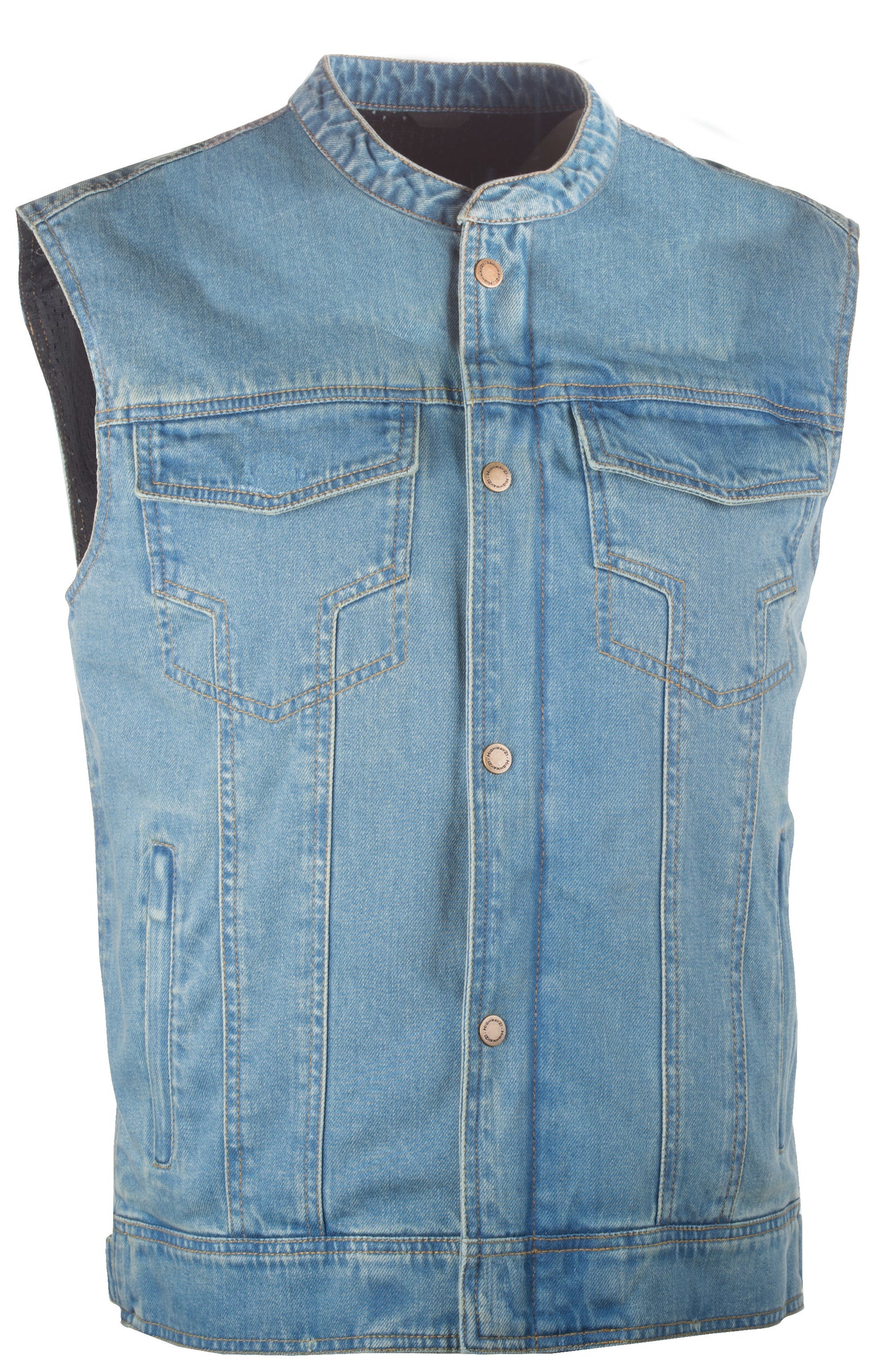 Highway 21 Iron Sights Club Collar Denim Vest