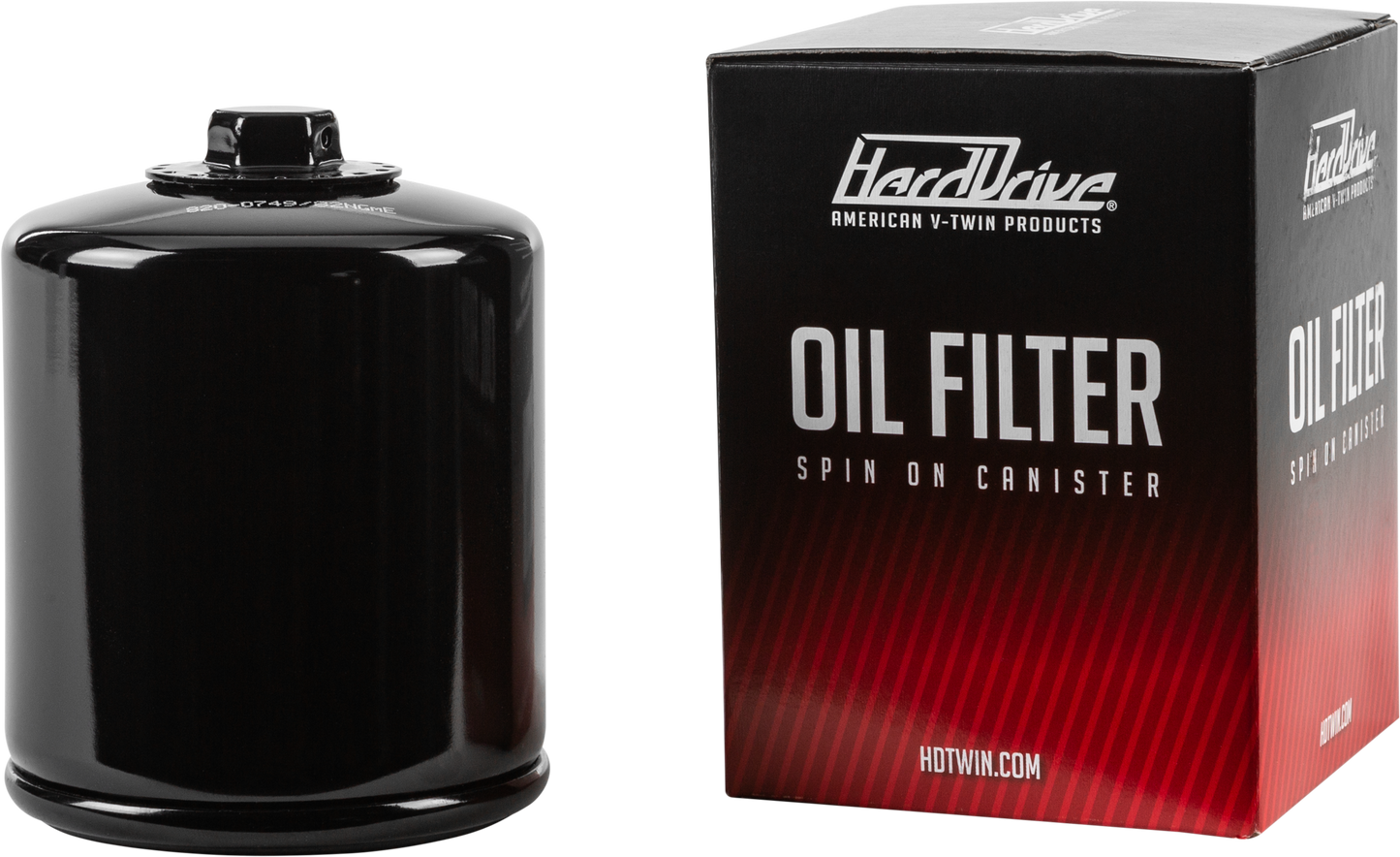 Harddrive Oil Filter Evo Black Heavy Duty W/Hex