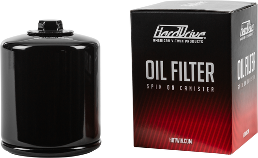 Harddrive Oil Filter Evo Black Heavy Duty W/Hex