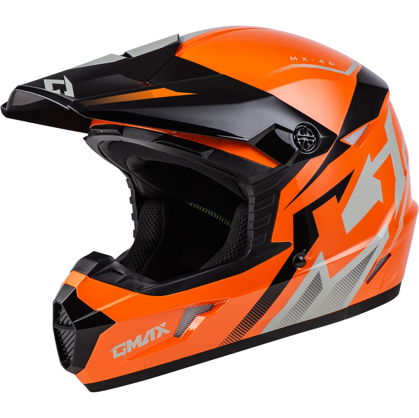 Gmax MX-46 COMPOUND HELMET ORANGE/BLACK/GREY XL