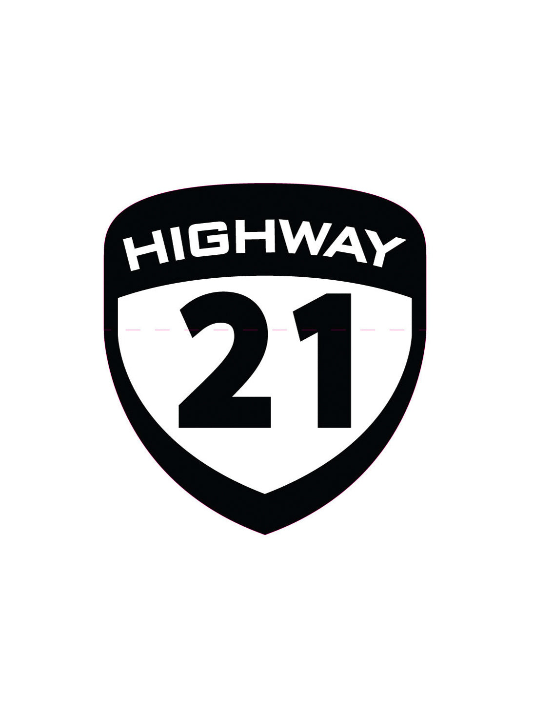 Highway 21 Shield Die Cut Stickers