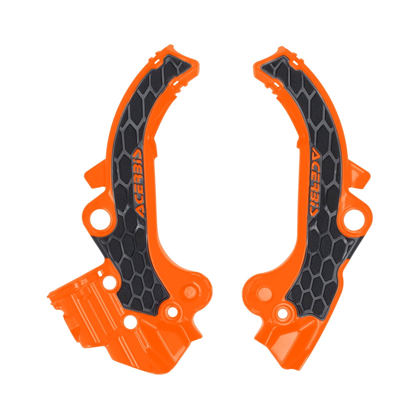 Acerbis Frame Guards- X-Grip Orange/Black