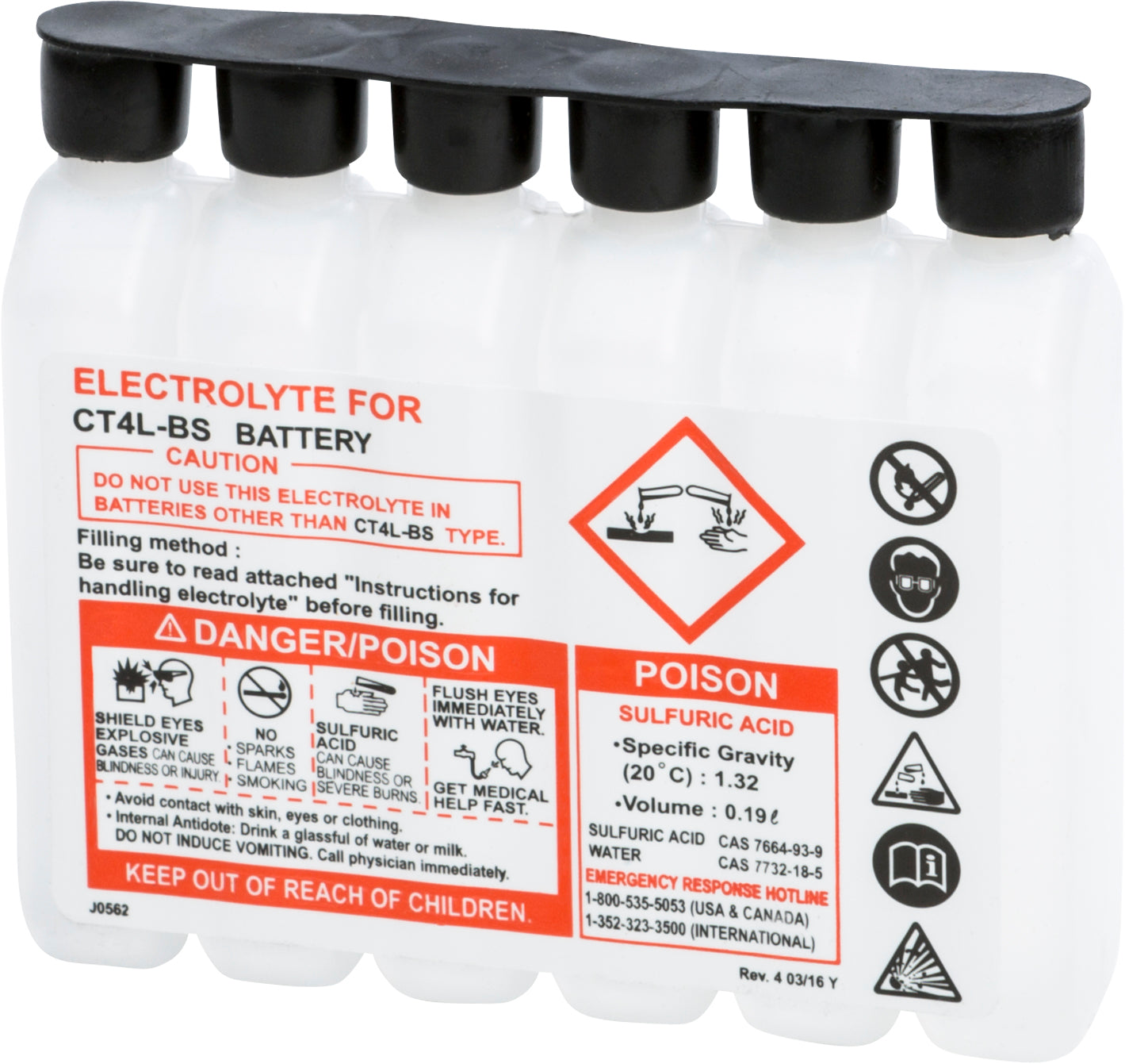 Fire Power Sealed Battery Electrolyte Pack 186Cc