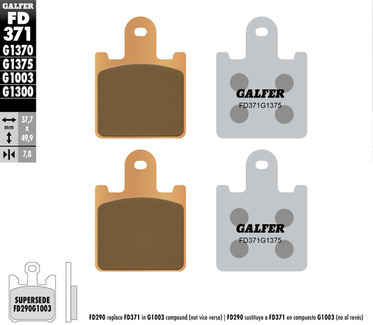 Galfer Brake Pads Sintered Ceramic Fd371G1375