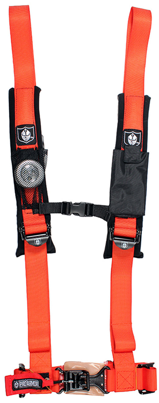 Pro Armor 4Pt Harness 2" Pads Orange