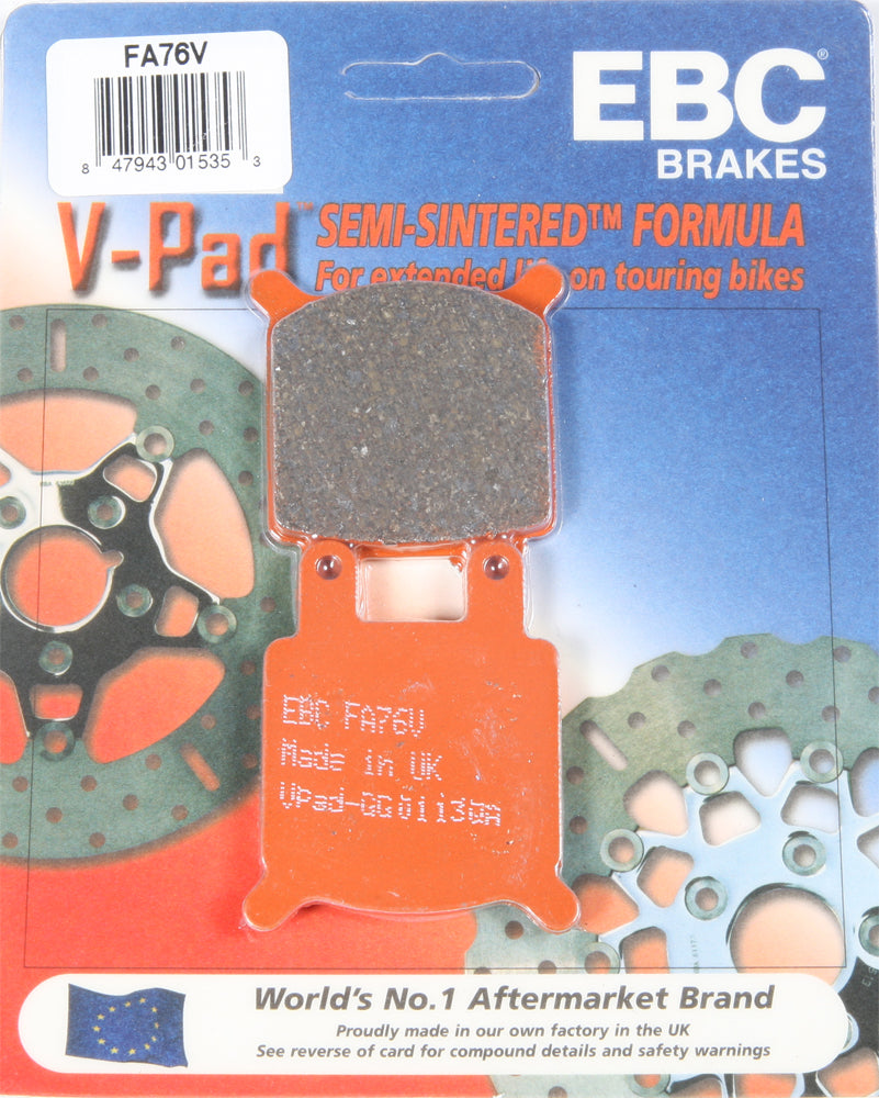 Ebc Brake Pads Fa76V Semi-Sintered V Series