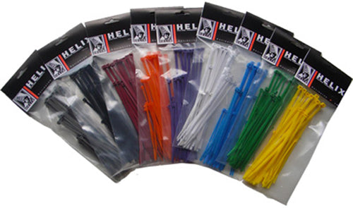 Helix Cable Ties 4" Black 100/Pk