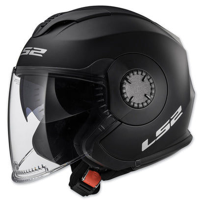 LS2 Helmets Open Face Verso Motorcycle Helmet - Solid Matte Black 570-1013 MEDIUM