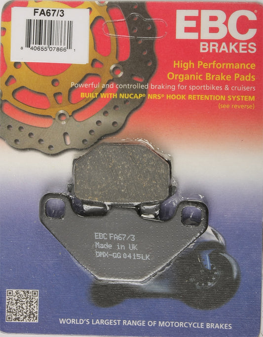 Ebc Brake Pads Fa67/3 Organic