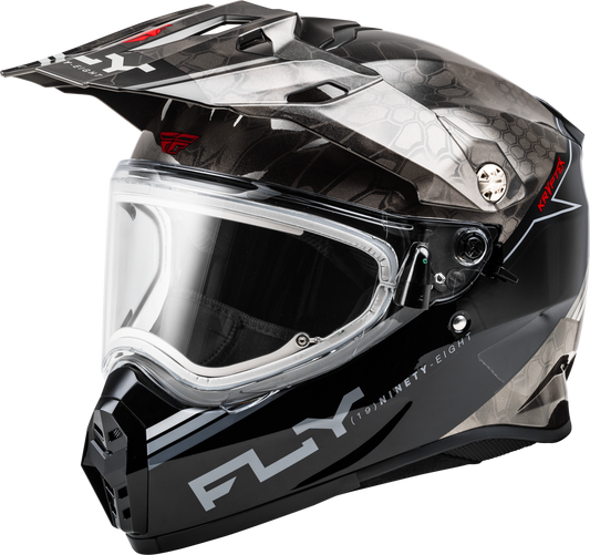 Fly Racing Trekker Cw Conceal Helmet Elec Shld Black/Grey/White Xs