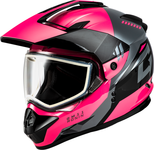 Gmax Gm-11S Ronin Snow Helmet Black/Grey/Pink 2X