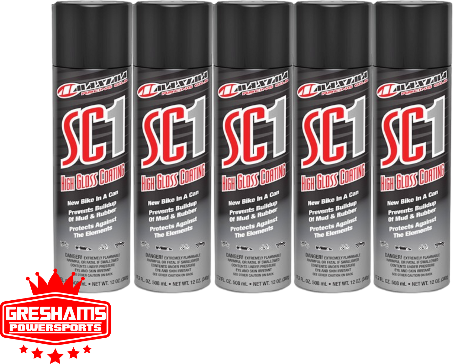 HIGH GLOSS SC1 CLEAR COAT SILICONE SPRAY 17.2 FL OZ- 5 PACK