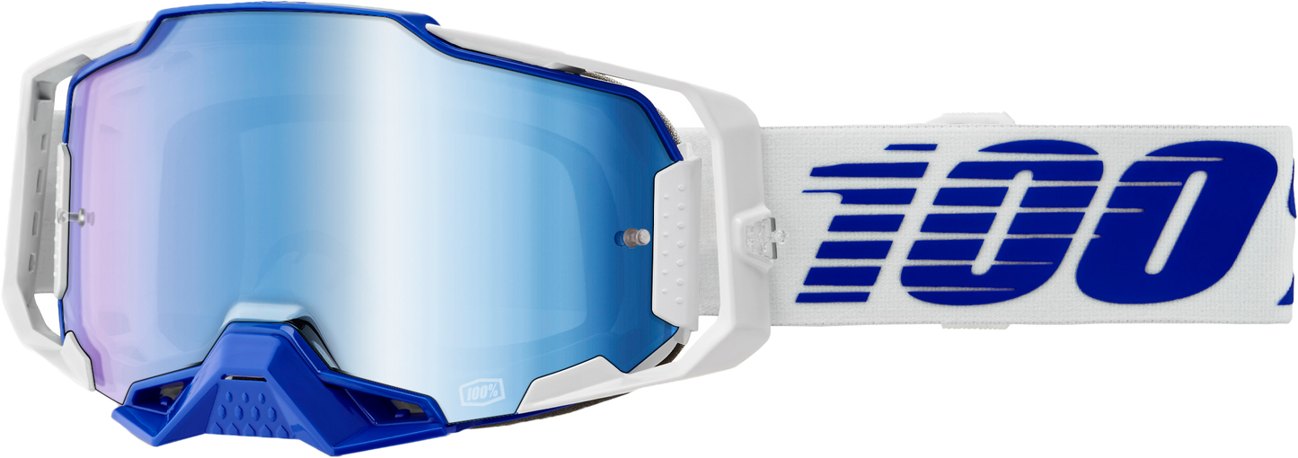 100-Percent Armega Goggle Blue W/Blue Mirror Lens