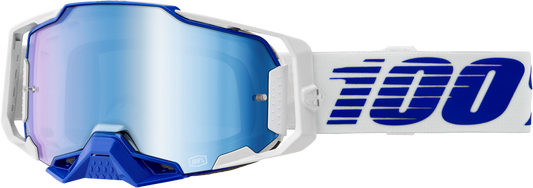 100-Percent Armega Goggle Blue W/Blue Mirror Lens