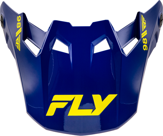 Fly Racing Formula Cc Objective Visor Navy/Yellow Xl/2X