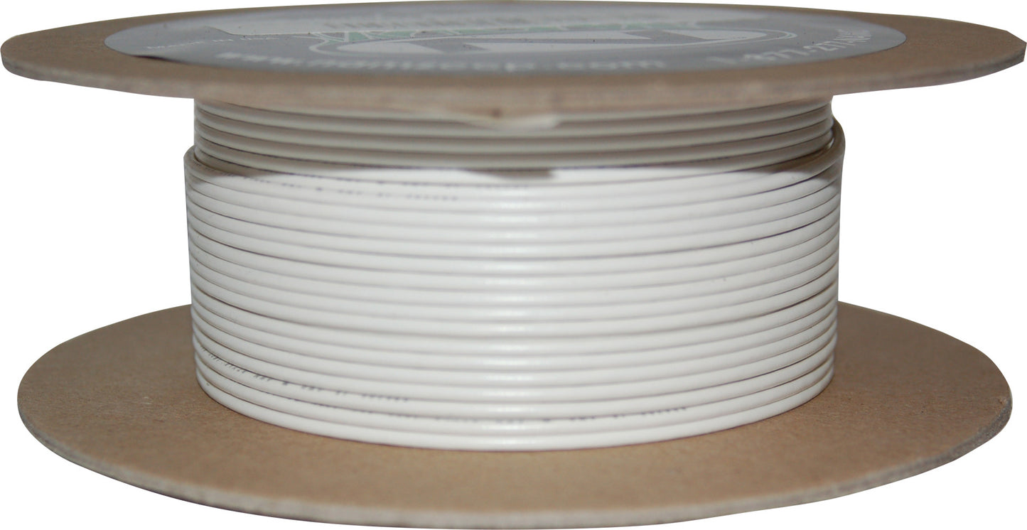 Namz Custom Cycle #18-Gauge White 100' Spool Of Primary Wire