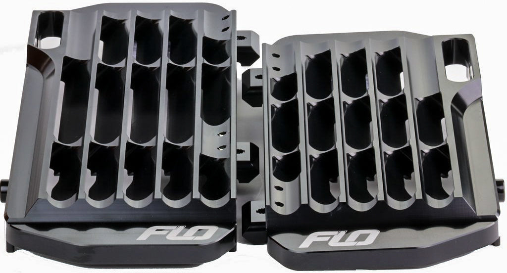 Flo Motorsports High Flow Radiator Braces Black • #122-8086