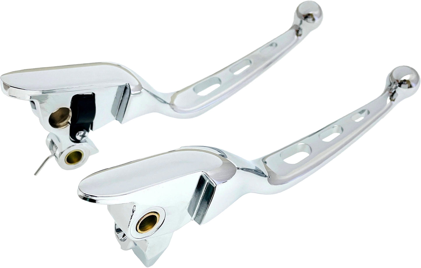 Harddrive Tri-Hole Lever Set Chrome Flt `21-22 Cbl Clutch