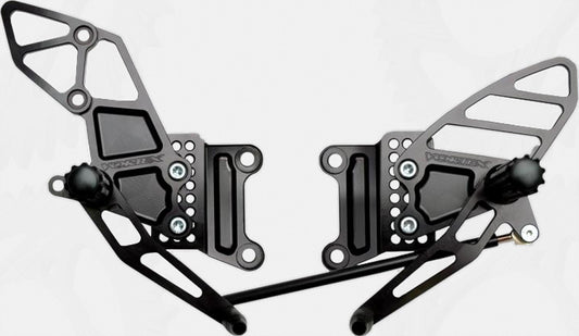 Vortex Rear Set Complete Blk Kaw • #3-RS406K