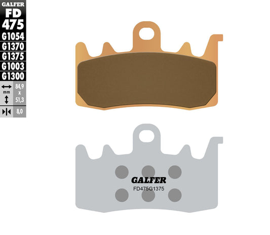 Galfer Brake Pads Sintered Ceramic Fd475G1375