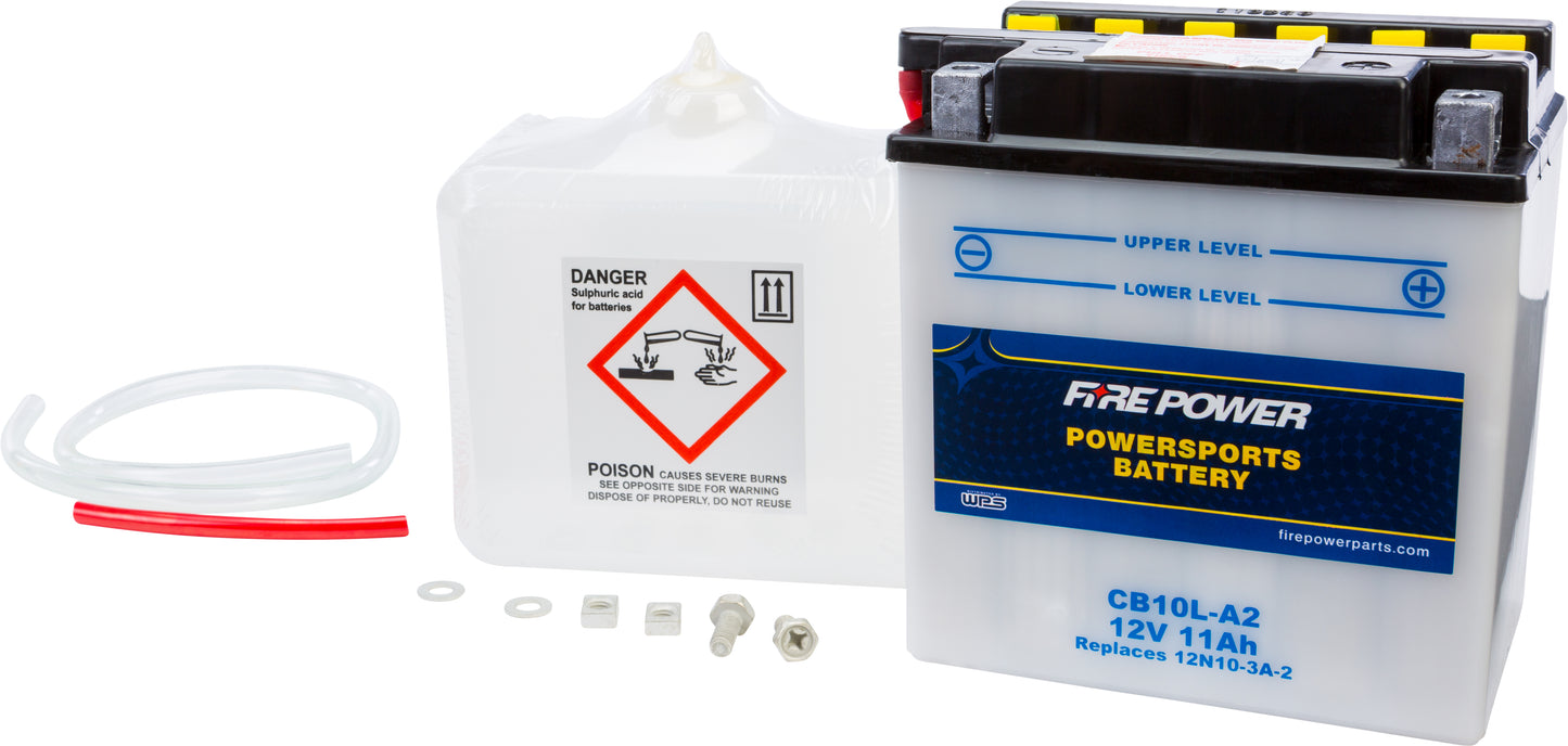 Fire Power Battery W/Acid Cb10L-A2 12V Heavy Duty