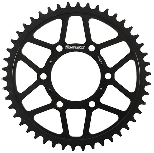 Supersprox Rear Edge Sprocket Steel 46T-520 Blk Kaw/Pol