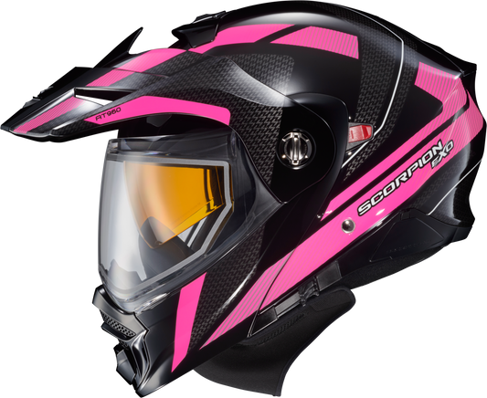 Scorpion Exo Exo-At960 Cold Weather Helmet Hicks Pink Lg (Dual Pane)