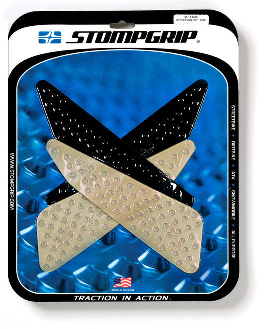 Stompgrip Tank Pad Kit Volcano Clear/Black • #655-1012