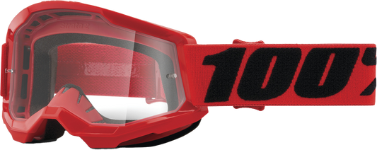 100-Percent Strata 2 Junior Goggle Red Clear Lens • #610-5148