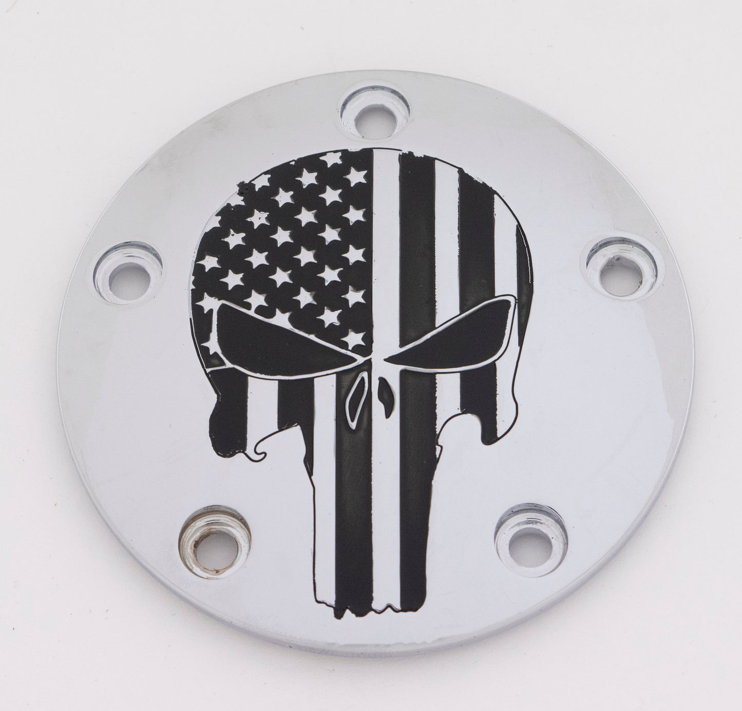 Custom Engraving Tc Timer Cover Punisher Chrome